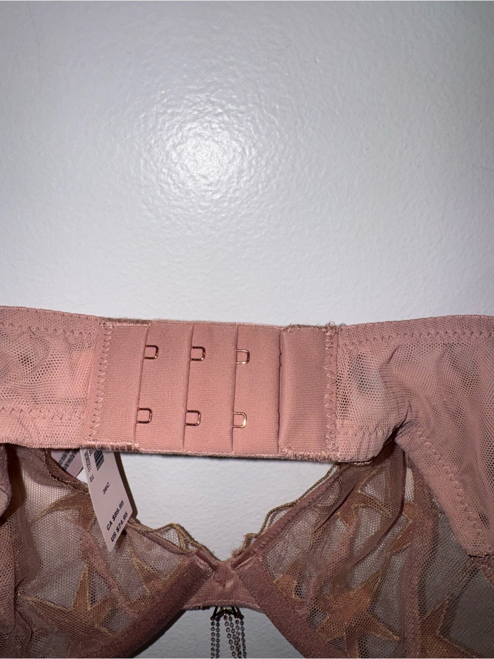 NWT Victoria’s Secret 36C Rose Gold Very Sexy Stardust Embroidery Demi Bra - Picture 11 of 11